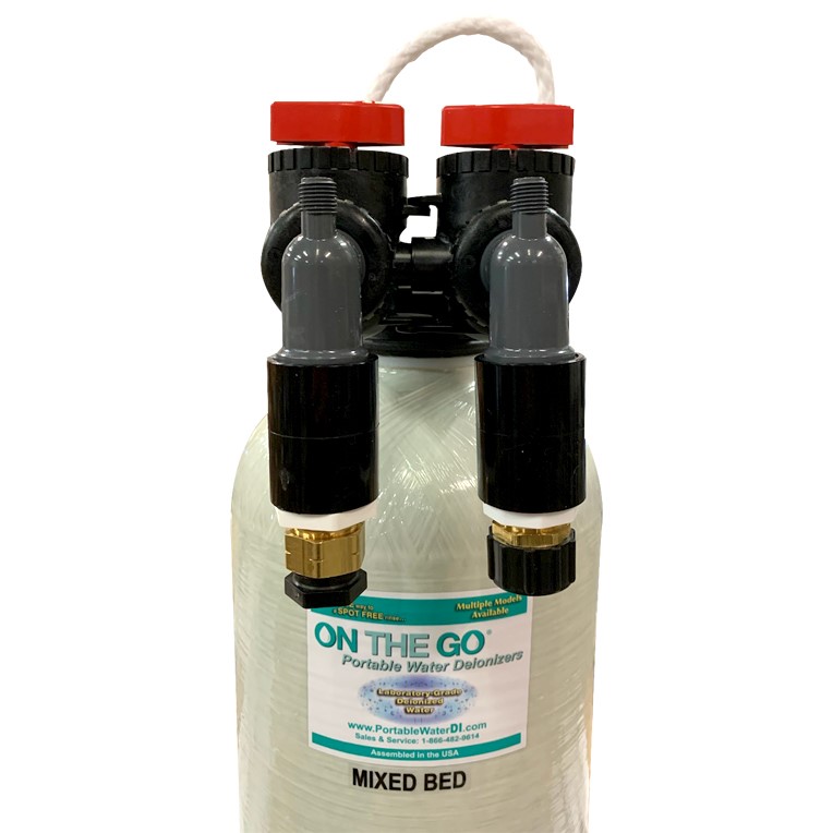 Mixed Bed Double Standard Deionizer with Bypass On The Go Portable