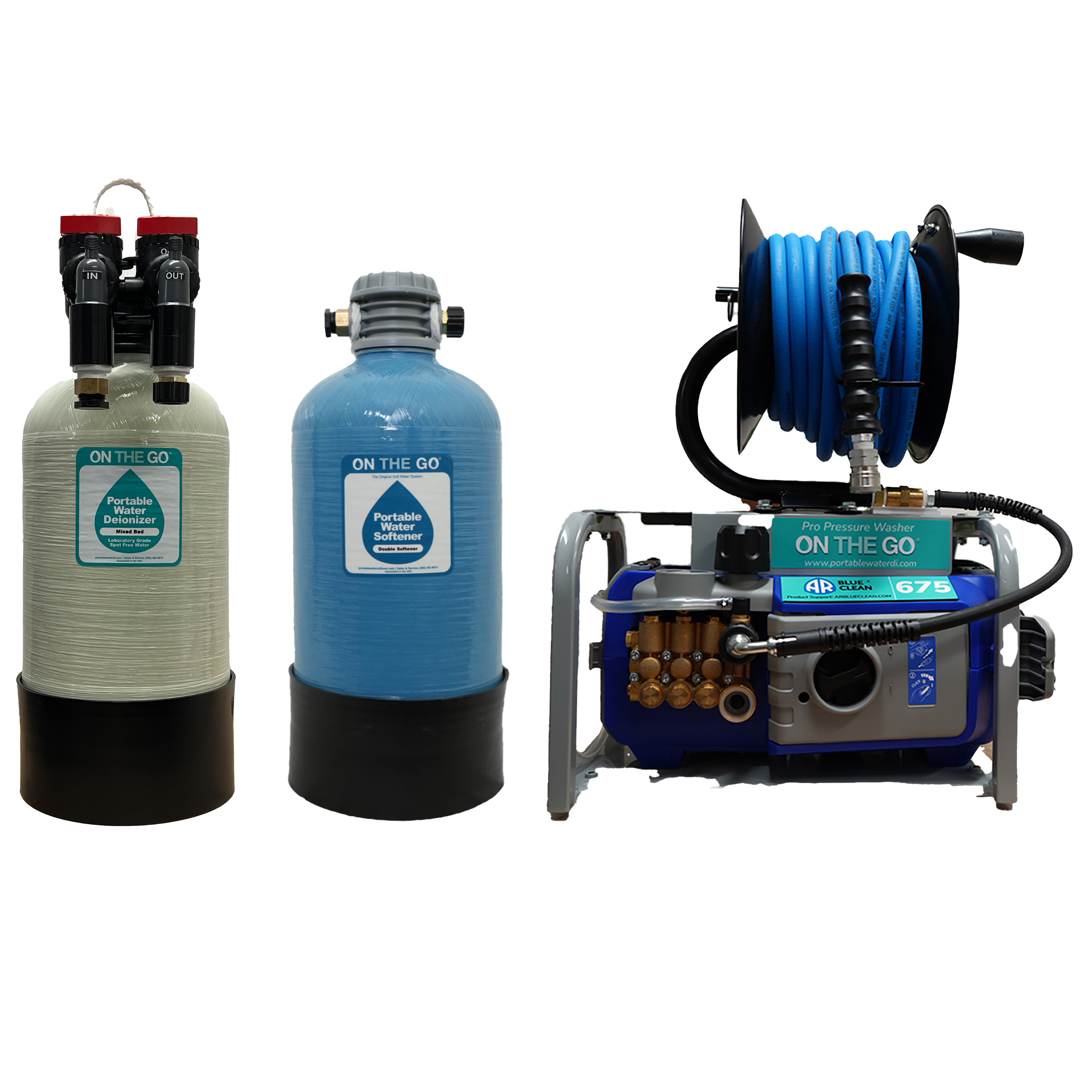 Pro 675 Pressure Washer Mixed Bed Double Water Softener Package